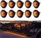 KEING Mini Small Round 3/4 Inch 12V Amber LED Button Clearance Lamp Universal Side Marker Indicator Lights Waterproof Marine Truck Trailer Bus ATV RV Lorry Van Caravan.