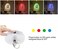 أضواء LUXXWAY LED سبوت الداخلية، ضوء صورة مميز يعمل بالبطارية، ضوء سبوت متغير بـ 12 لونًا، ضوء علوي قابل للتعتيم، ضوء لاصق للرسم الفني ولوحة رمي السهام (أبيض).