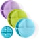 WeeSprout Suction Plates with Lids for BabiesToddlers100% SiliconePlates Stay Put with Suction FeatureDivided DesignMicrowaveDishwasher Safe3 Pack.