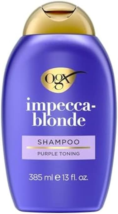 OGX Impecca-Blonde Purple Toning Shampoo, 13 fl oz.