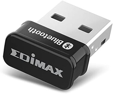 Edimax Bluetooth Adapter for PC, BT 5. 0 EDR Nano USB Dongle, Fast Transfer, Bluetooth Headphones Headset Speakers Keyboard Mouse, Win 10/11 Plug-n-Play, Linux/Mint 21 Plug-n-Play, BT-8500.