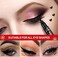 Erinde 6PCS Double-headed Liquid Eyeliner Stamp Pen Set, Black Eyeliner Pencil Eye Liner Stencil, Winged Eyeliner Tattoo Tool, Star Moon Heart Eyeliner Stamp Eye Face Makeup for Women.
