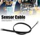 Oumefar 2pcs RJ25 6PIN Male-to-Male Double Crystal Head Sensor Cable, 40mm, 6 Core, 28AWG, Black, Suitable for Security Camera, Robotics/Machine Equipment.
