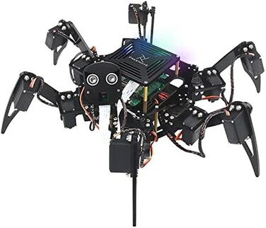 FREENOVE Big Hexapod Robot Kit for Raspberry Pi 5 4 B 3 BZero 2 W, Walking, Self Balancing, Face Recognition, Ultrasonic Ranging, App Control, Camera, Servo (Raspberry Pi NOT Included.