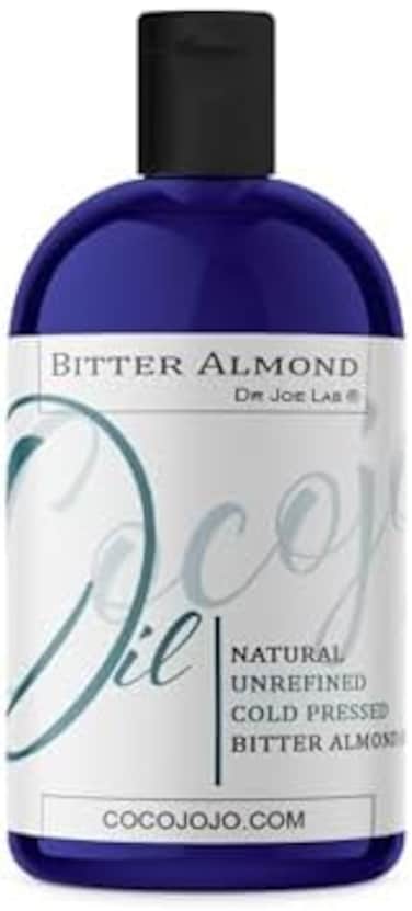 Dr Joe Lab Pure Bitter Almond Oil - 8 oz - Unrefined, Cold Pressed, Extra Virgin, 100% All Natural, Vegan, Perfect for Body, Hair, Face, Skin, Nails, Facial Hair.