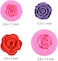 OBTANIM 2 Pcs Bloom 3D Rose Flower Fondant Silicone Molds for Chocolate Cake Soap Candy Pastry Dessert.