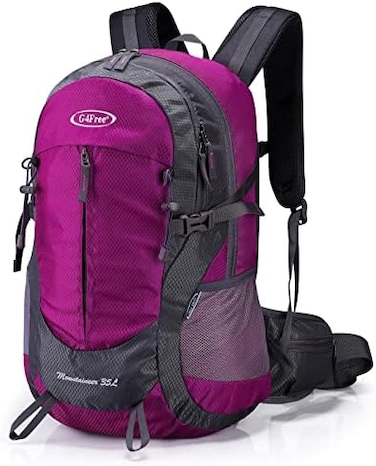 G4Free 35L Hiking Backpack Water Resistant Outdoor Sports Travel Daypack Lightweight with Rain Cover for Women Men.