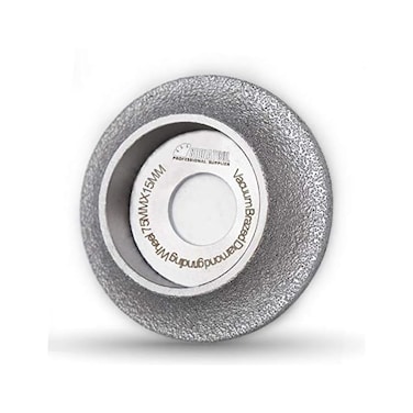SHDIATOOL 3 Inch Profile Hand Diamond Wheel Height 15mm Demi-bullnose Edge Grinding for Stone Marble Granite Rock.