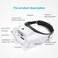 Dilzekui Uarzt Head Mount Magnifier with LED Light, Rechargeable Headband Magnifier, Head-Mounted Magnifying Glass with 6 Detachable Lens, Handsfree Magnifying Glasses for Jewelers Loupe, Crafts, Repa
