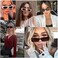 KUGUAOK Retro Rectangle Sunglasses Women and Men Vintage Small Square Sun Glasses UV Protection Glasse.