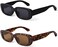 KUGUAOK Retro Rectangle Sunglasses Women and Men Vintage Small Square Sun Glasses UV Protection Glasse.