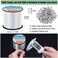 Acejoz Fishing Wire, 656FT Fishing Line Clear Invisible Hanging Wire Strong Fishing String Supports Up to 70 Pounds with 100Pcs Aluminum Crimping Loop Sleeve for Craft Balloon Garland Hanging.