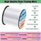 Acejoz Fishing Wire, 656FT Fishing Line Clear Invisible Hanging Wire Strong Fishing String Supports Up to 70 Pounds with 100Pcs Aluminum Crimping Loop Sleeve for Craft Balloon Garland Hanging.