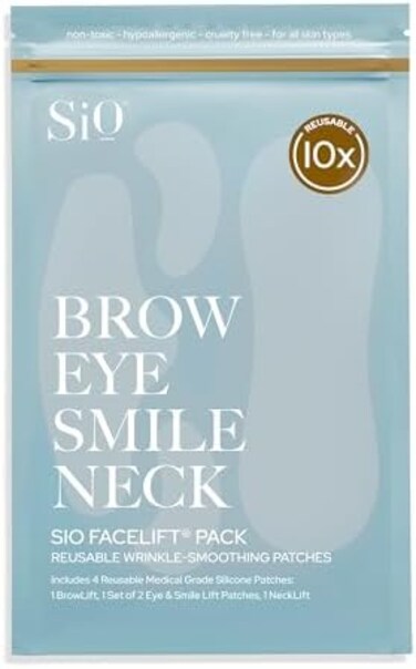SiO Beauty FaceLift Neck, Forehead, EyeSmile Anti-Wrinkle Patches Overnight Smoothing Silicone Patches For Face, Neck, Forehead, EyeSmile Fine Lines And Signs Of Ageing.