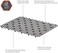 Spectrum Diversified Hexa Raised Feet Quick-Drying Heavy-Duty Protector with Non-Slip Surface, Large Farmhouse Sink Mat, Frost/Gray.