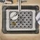 Spectrum Diversified Hexa Raised Feet Quick-Drying Heavy-Duty Protector with Non-Slip Surface, Large Farmhouse Sink Mat, Frost/Gray.