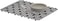 Spectrum Diversified Hexa Raised Feet Quick-Drying Heavy-Duty Protector with Non-Slip Surface, Large Farmhouse Sink Mat, Frost/Gray.
