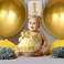 Skylety 10 Pieces 18 Inch Metallic Balloons Shiny Latex Balloons for Birthday Wedding Party Decoration (Gold.