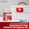 مسحوق الإسعافات الأولية BleedStop لتخثر الدم، مجموعة الصدمات، مرضى سيولة الدم، سلامة التخييم، ومعدات البقاء على قيد الحياة للجروح النزفية المتوسطة إلى الشديدة أو نزيف الأنف - 4 (أكياس 15 جم).