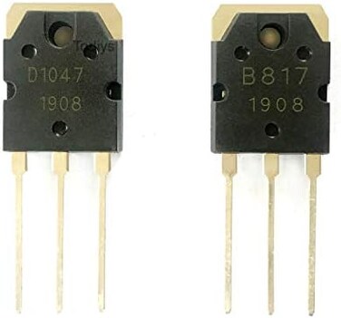 Todiys New 2Pair for 2Pcs D1047 2SD1047 2SD1047E2Pcs B817 2SB817 2SB817E to-3P Silicon NPN Power Transistors D1047EB817E.