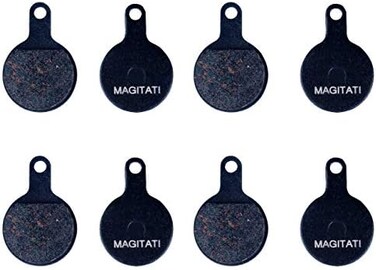 MAGITATI 4 أزواج من وسادات فرامل قرصية للدراجات شبه المعدنية لـ Tektro Novela IOX، فرملة سلسة، ضوضاء منخفضة، عمر طويل.