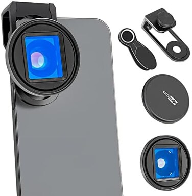 USKEYVISION 1. 55X Anamorphic Lens for iPhones, 2. 76:1 Ratio, Clip-On, Prime, HD Coating, 17mm Phone Lens, Compatible with iPhones and Android Phones.