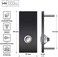 MSH Modern Stainless Hardware R- Series Anodized Aluminum Doorbells by (Anodized Black.