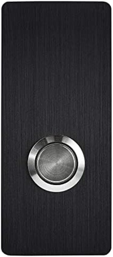 MSH Modern Stainless Hardware R- Series Anodized Aluminum Doorbells by (Anodized Black.