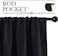 NICETOWN Halloween Black Blackout Curtain Blinds - Solid Thermal Insulated Window Treatment Blackout Drapes for Bedroom (2 Panels, 70 inches Wide by 84 inches Long.