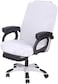 SARAFLORA Office Chair Cover- Large, White- Removable Computer Chair Cover for Office Chair with Zipper for Universal Rotating Chair Desk Chair Cover High Back Chair Seat Washable Protector for Pets.