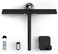 G&Uuml;TEWERK shower squeegee black 11 in - incl. chrome suction cup hook - stainless steel core - silicone rubber squeegees for bathroom cleaning - window screen wiper cleaner glass scraper blade showers.