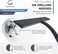 G&Uuml;TEWERK shower squeegee black 11 in - incl. chrome suction cup hook - stainless steel core - silicone rubber squeegees for bathroom cleaning - window screen wiper cleaner glass scraper blade showers.
