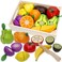 Airlab Wooden Play Food for Kids Kitchen Cutting Fruits Toys for Toddlers Pretend Vegetables Gift for Boys Girls Educational Toys.