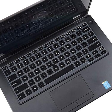 CASEDAO Keyboard Cover Skin for Dell Latitude 5400 5410 14 inch Laptop with Trackpoint, Dell Latitude 14 Keyboard Protector, Laptop Accessories -Black.