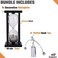 Budgetizer Decorative Sand Timer Clock Hourglass &ndash;with Balance Physics Motion Desk Toy Sculpture &ndash;(Light Gray60 Minute Productivity Hour Glass Sand Clock Timers for Office, Home Kitchen Desk Decor Pom