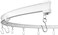 KXLife Flexible Bendable Curved Ceiling Curtain Track, Curtain Track Ceiling Mount, RV Curtain Track, Curtain Rail (8 ft.