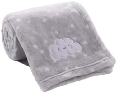 CREVENT 76x102cm Cute Cozy Fluffy Warm Baby Blanket for Boys Infants Toddlers' Bedding Crib Cot Stroller, Baby Shower Birthday Newborn's Gift - Grey Cloud.