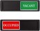 SXKRHW Vacant Occupied Office Sign, Black Metal Occupancy Sign, Modern Style, 7x2 Inches, Door Mount.
