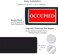 SXKRHW Vacant Occupied Office Sign, Black Metal Occupancy Sign, Modern Style, 7x2 Inches, Door Mount.