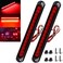 KEING 2 Pack 10" 15 LED Trailer Identification Light 9 to 30-volt, LED Stop Turn Tail Light Assembly Third Brake Bar Strip Truck Rear Marker Light IP67 Waterproof for Heavy Duty Marine Boats Trucks Pi