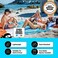 SUN NINJA Sand Free Beach Blanket - Outdoor Blanket, Beach MatAccessories - 10ft X 9ft Lightweight Blanket with Storage, Bottle Opener, Carabiner, Shoulder Strap, Corner Sand Pockets4 Stakes.