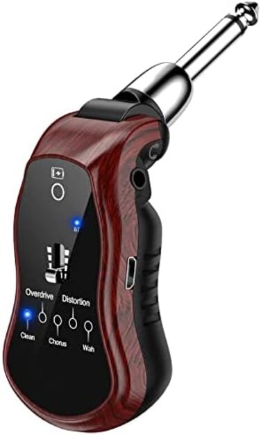 CAMOLA Guitar Headphone Amp - Portable Mini Plug Amplifier, Rechargeable Travel Pocket Electric Bass Amp With Bluetooth Receiver, Clean Chorus Flanger Metal and Wah 5 Effects.