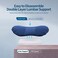 RESTCLOUD Adjustable Lumbar for Sleeping Memory Foam Back Support Pillow for Lower Back Pain Relief, Back Pillow for Sleeping, Lumbar Support Pillow for Bed and Chair.