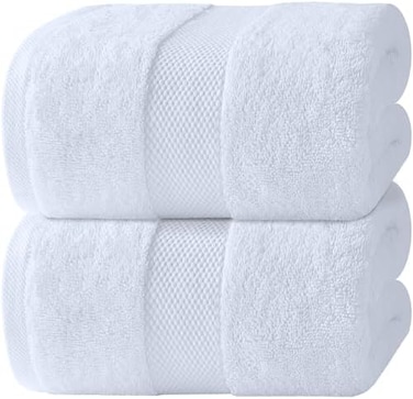 White Classic Luxury Bath Sheets Towels for Adults Extra LargeHighly Absorbent Hotel Collection35x70 Inch2 Pack (White.