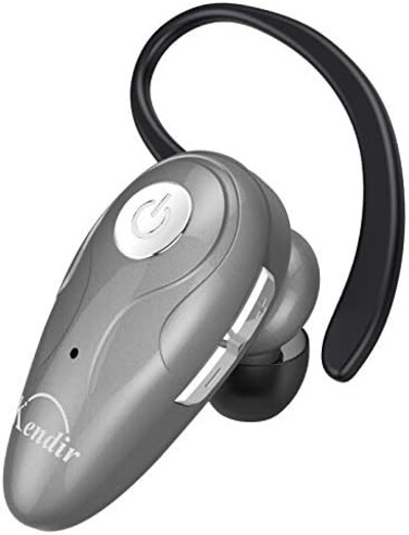 Kendir Bluetooth Headset, V5. 0 Ultralight Wireless Headphone Cell Phone Earpiece with Mic Headsetcase, Volume Control, Handsfree Earbud for iPhone, Android,Samsung Smartphone.
