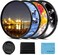فلتر Sedremm 77mm Star Filter 4 Pieces Starburst Lens Filter (4 نقاط، 6 نقاط، 8 نقاط، 12 نقطة) مع غطاء عدسة مركزي قابل للضغط لكاميرات Canon وNikon وSony وOlympus وPentax وغيرها من كاميرات DSLR، حقيبة
