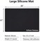 Gartful Silicone Mats for Kitchen Counter, Large Silicone Countertop Protector 25" by 17", Nonskid Heat Resistant Desk Saver Pad, Multipurpose Mat, Placemat, Black.