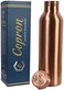 COPRON Pure Copper Water BottleCopper Vessel for Outdoor, Yoga, Sports Water Bottle with Health BenefitsHandcrafted : SeamlessLeak-Proof Copper Bottle with Lid(900ml/ 30 fl oz.