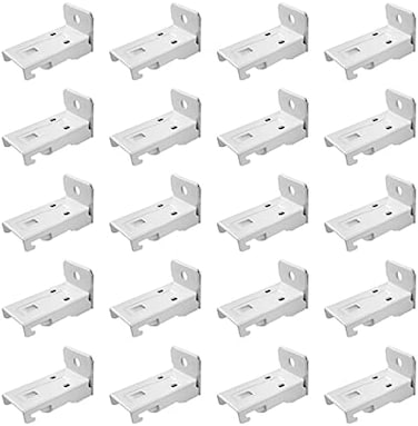 KXLife Wall Mount Brackets for Flexible Curtain Track, Bendable Curtain Track Wall Mounting Hardware (20 PCS.