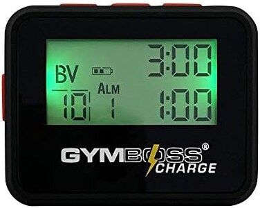 Gymboss (Black Red- Charge Interval Timer and Stopwatch.